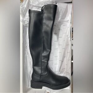 GUESS Women's Sleek Black Over the Knee Boots